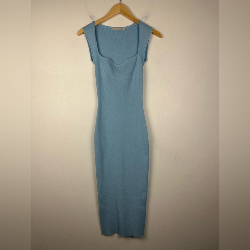 One Grey Day x Revolve Ribbed Knit Samantha Midi Dress Women’s Sz S - Picture 2 of 7